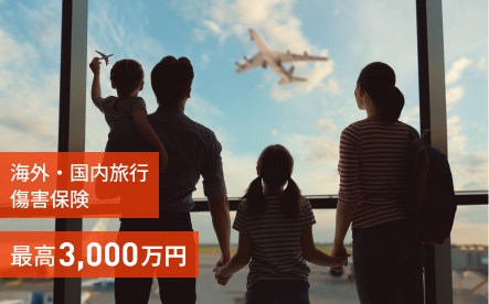 海外・国内旅行 傷害保険 最高3,000万円