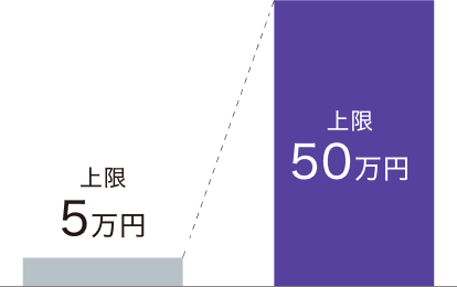 上限5万円 上限50万円