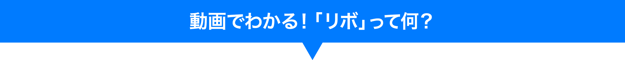 動画でわかる!「リボ」って何?