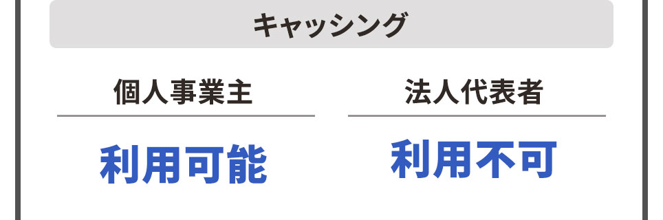 キャッシング 個人事業主さま 利用可能 法人代表者 利用不可
