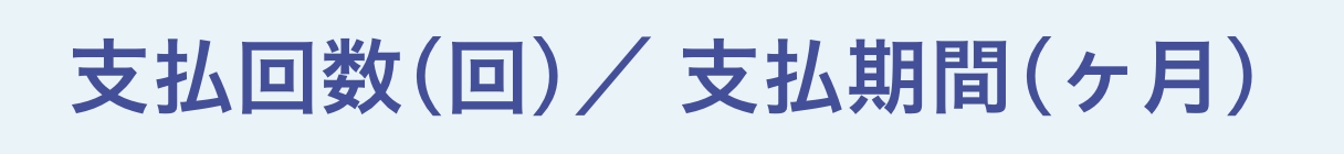 支払回数(回)/支払期間(ヶ月)
